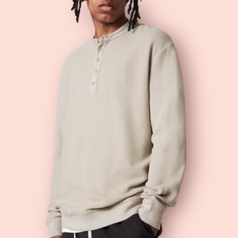 ALLSAINTS Wrenley Organic Cotton Henley